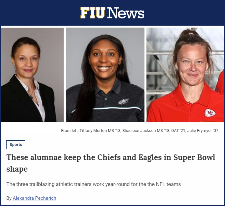 These alumnae keep the Chiefs and Eagles in Super Bowl shape.